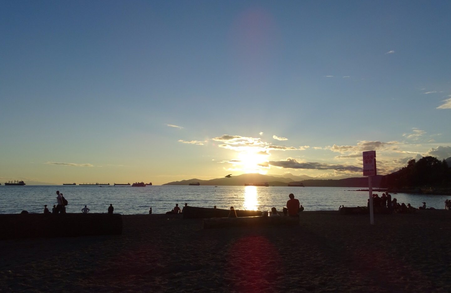 Zonsondergang English Bay