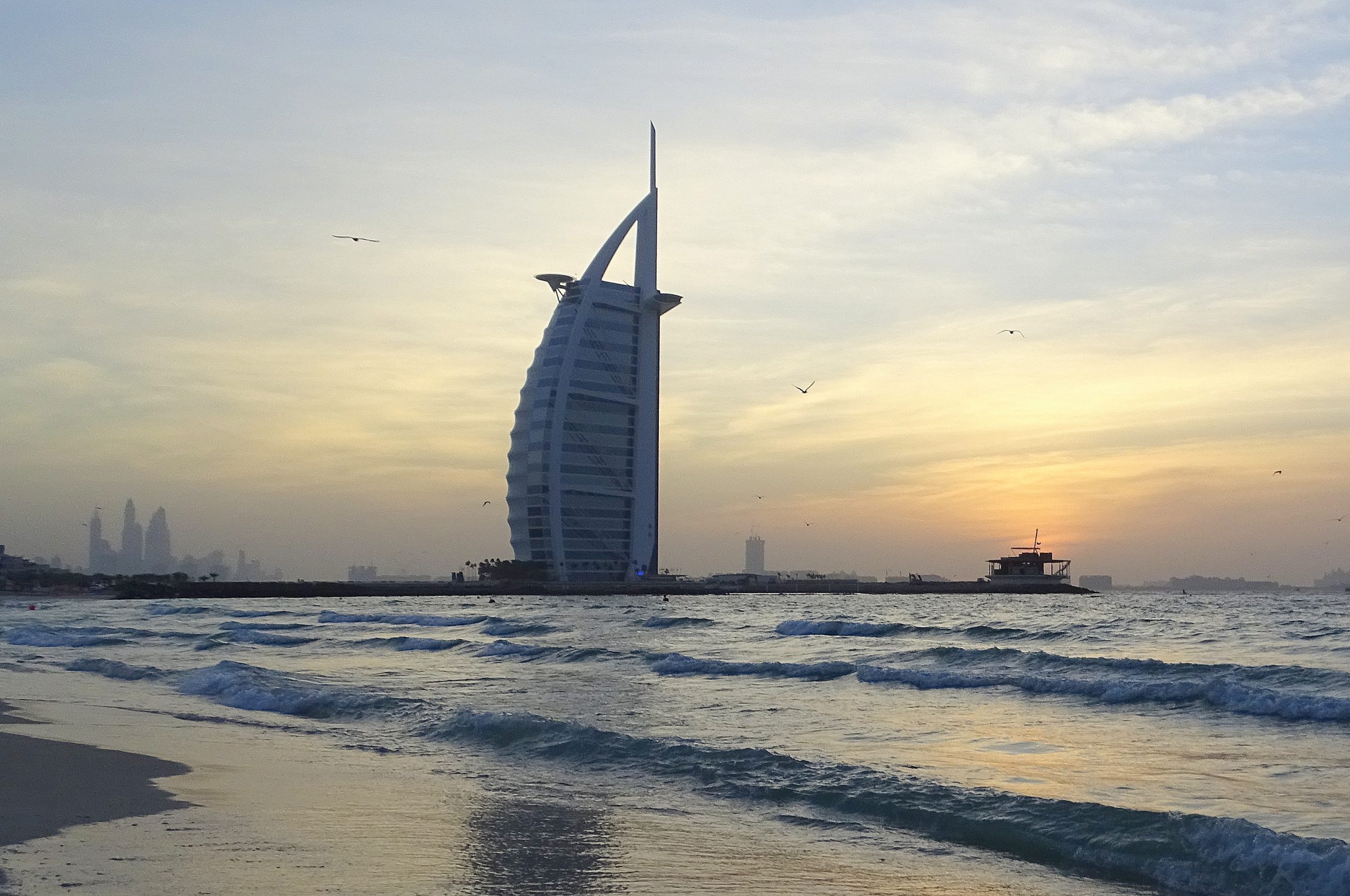 Burj Arab zonsondergang