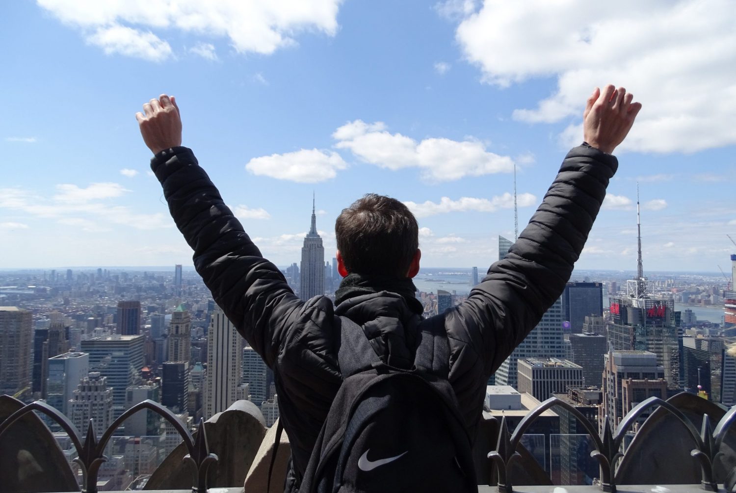 Uitzicht op Top Of The Rock met zicht op de Empire State Building