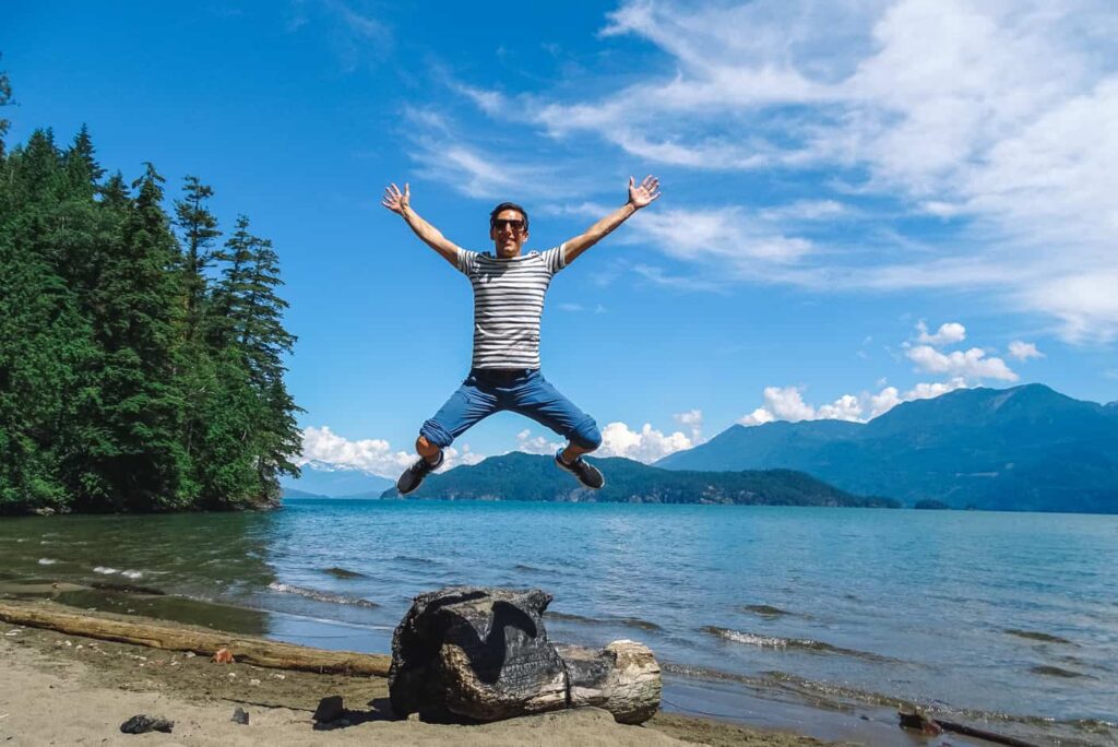 Sandy Cove Beach in Harrison Hot Springs, West-Canada