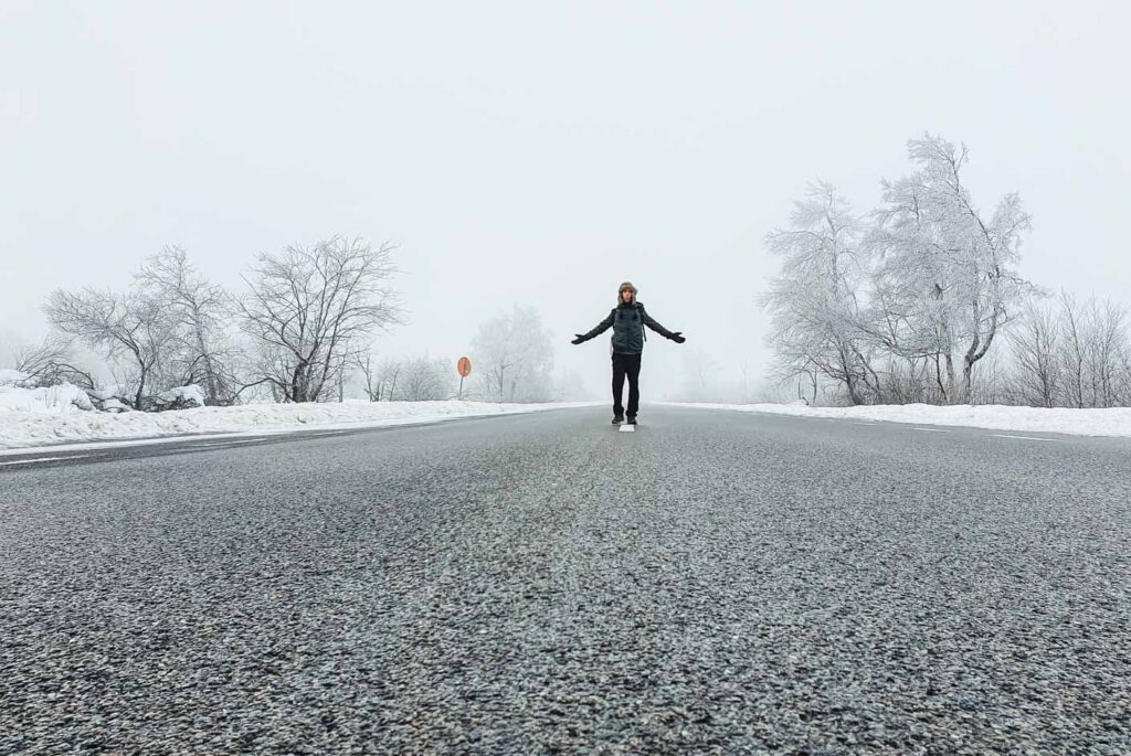 Prachtige wandelroutes aan Baraque Michel in de Hoge Venen in de winter en sneeuw: parking