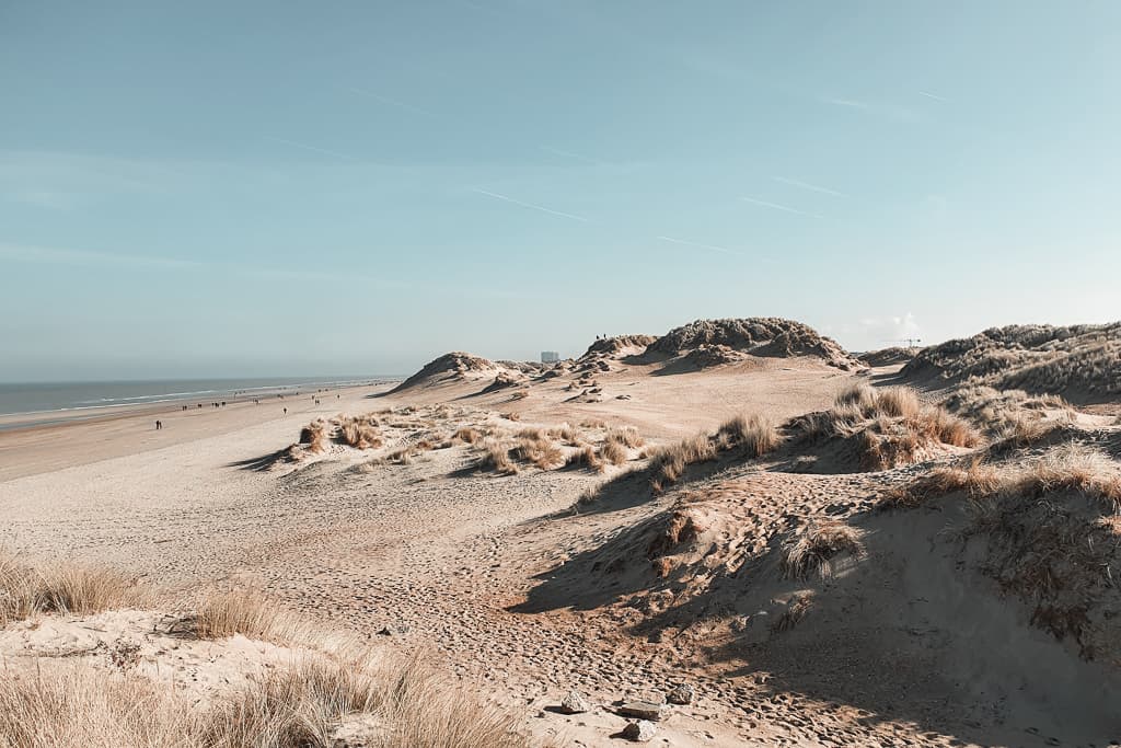 mooie wandelingen aan de Belgische Kust: Doornpanne wandelroute strand