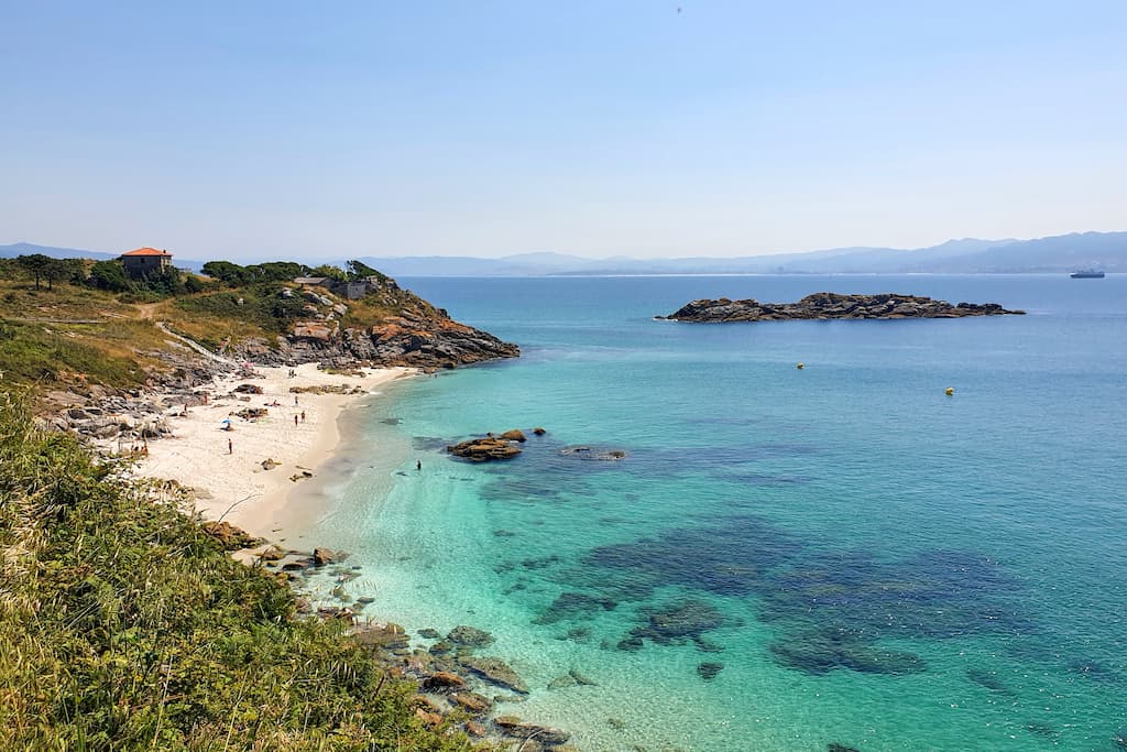strand Playa de Nosa Señora op de Cies eilanden in Galicië