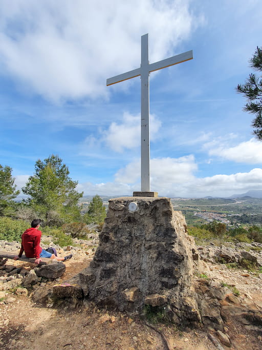 wat te doen in de groene Jalón vallei (Vall de Pop), Costa Blanca Spanje: Senija kruis