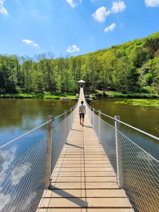 La passerelle du Moulin de l'Epine (mooiste wandelingen België)