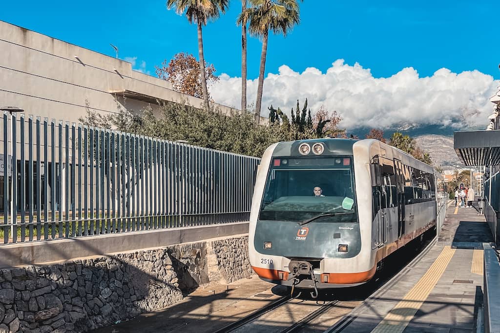 De tramhalte in Altea