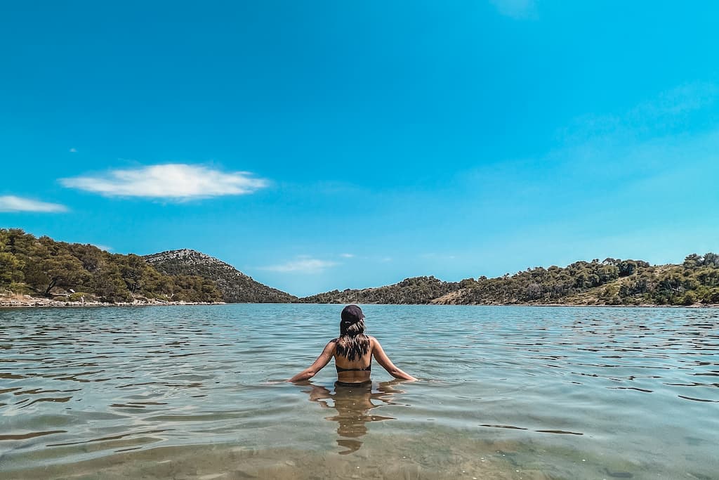 Zoutmeer Mir op eiland Dugi Otok