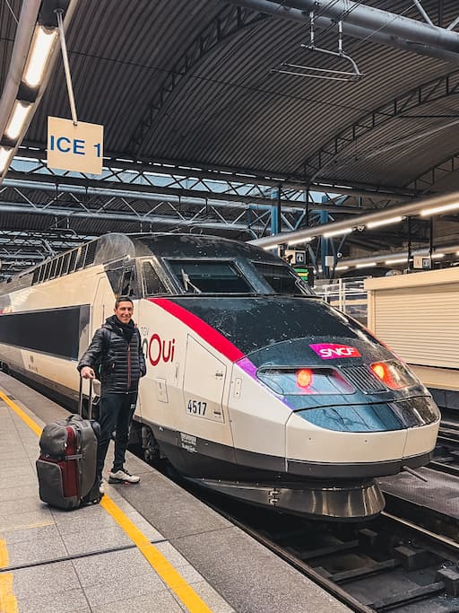 Vertrek in station Brussel Zuid