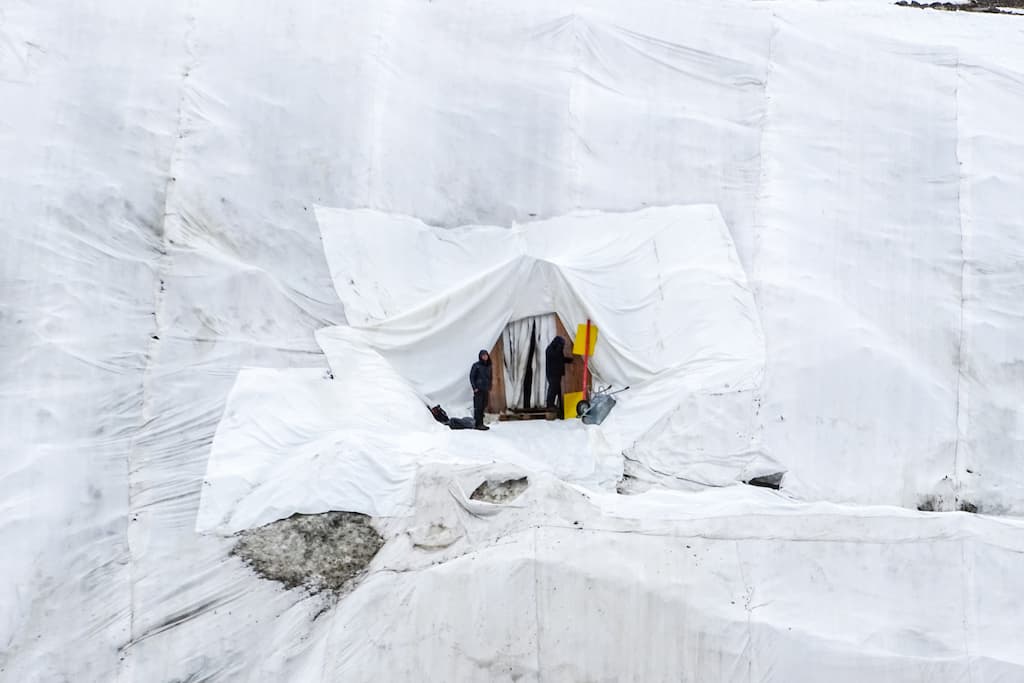 Zomervakantie in het prachtige Kaunertal in Tirol, Oostenrijk: Kaunertal gletsjer gletsjerspleet/crevasse