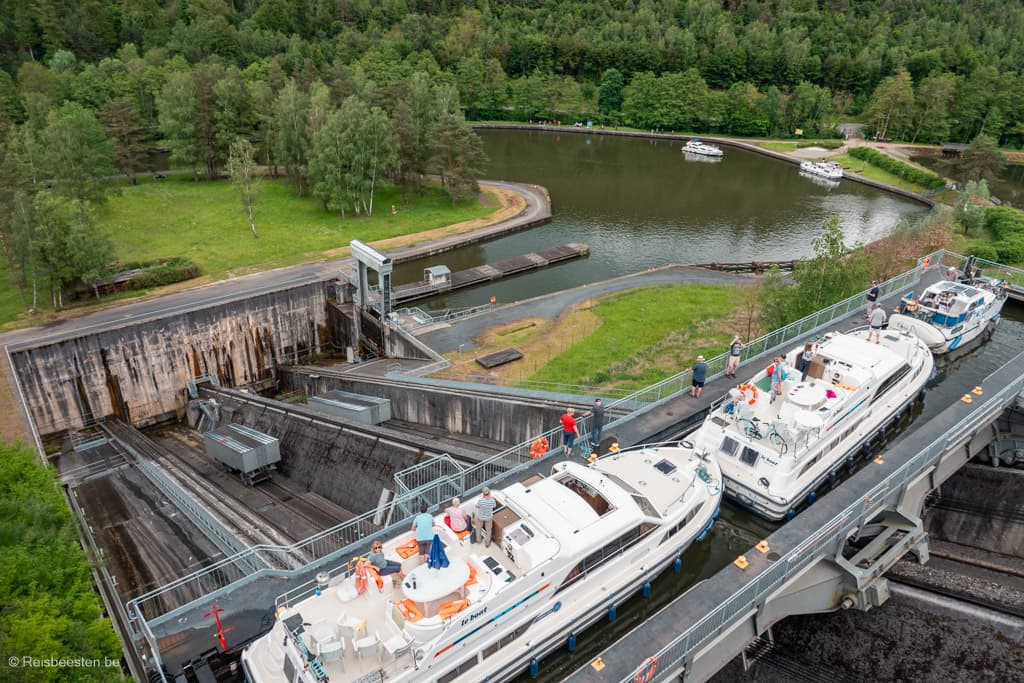 De bootlift in Arzviller in Frankrijk