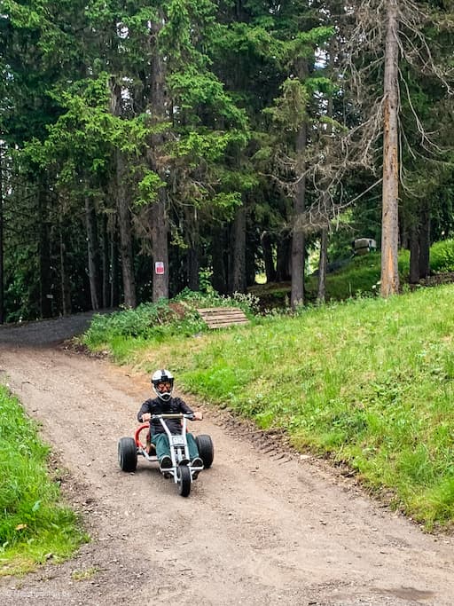 Afdalen met een Mountain Kart