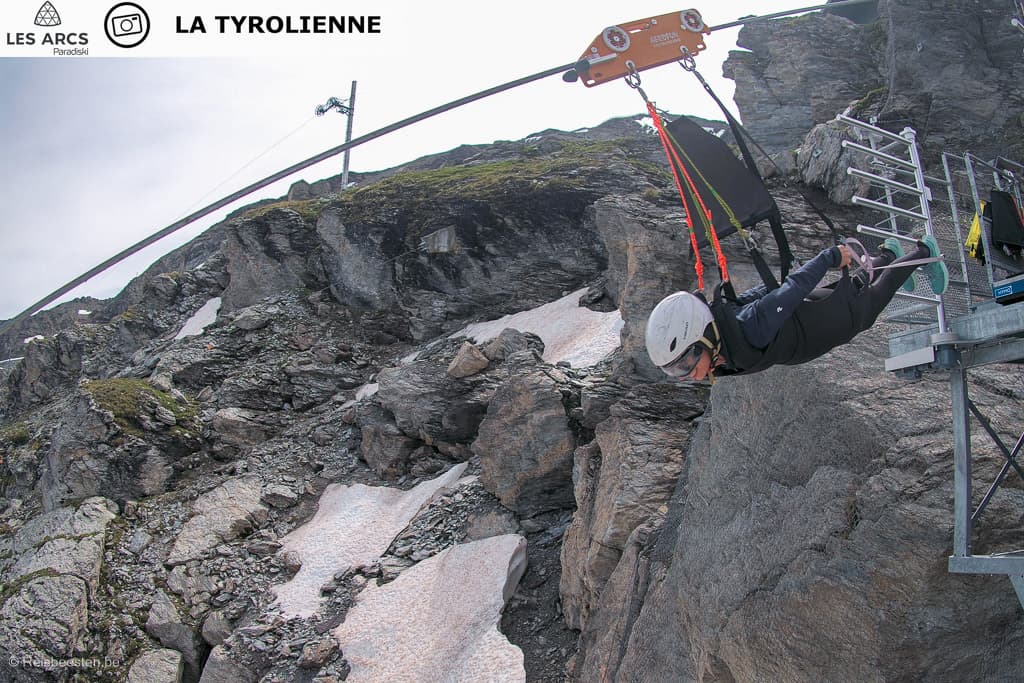 Zomer in Les Arcs: 13 x leukste dingen om te doen: Tyrolienne zipline Arc 2000