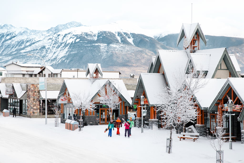 Wintersport en avontuur in Jasper en Edmonton, Canada: Jasper stad in de winter