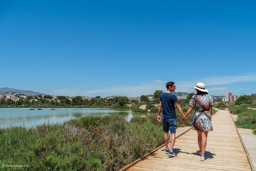 Wat te doen en bezienswaardigheden in de omgeving van Calpe Costa Blanca , Spanje : Wandelen rond het zoutmeer