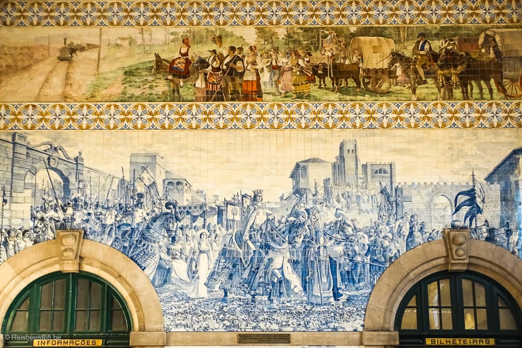 Citytrip Porto: bezienswaardigheden+ wat te doen: azulejos tegels Portugal treinstation