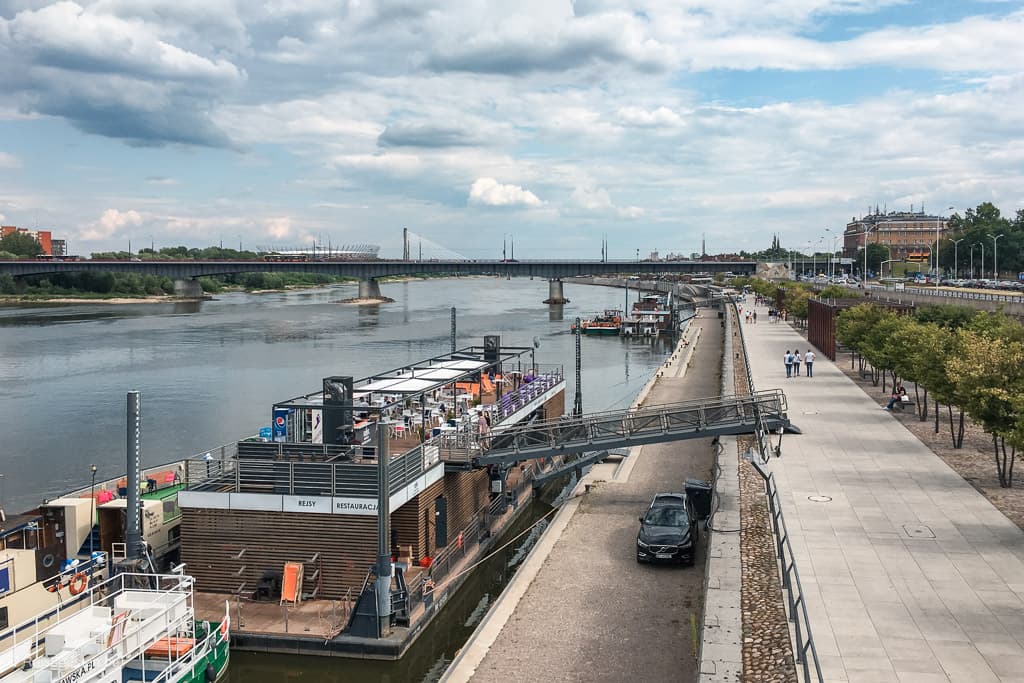 bezienswaardigheden in Warschau: wat zien en doen: Vistula rivier