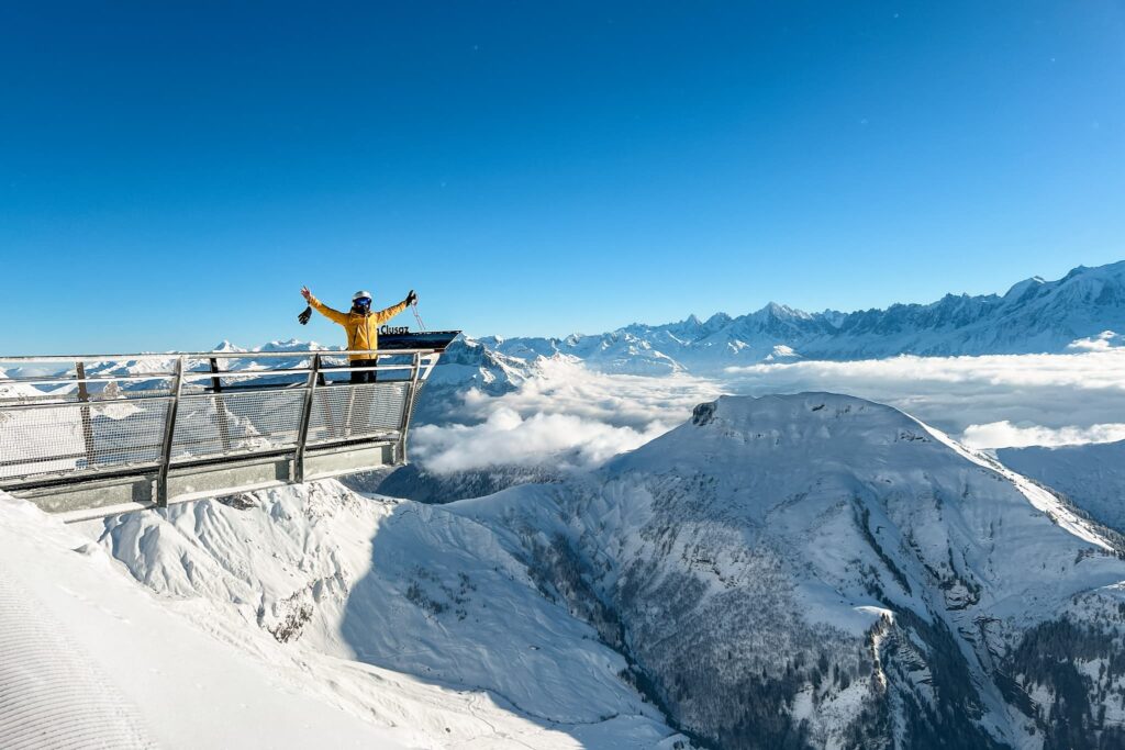 Skiën en avontuur in La Clusaz en Le Grand-Bornand in Frankrijk: Col de Balme viewpoint