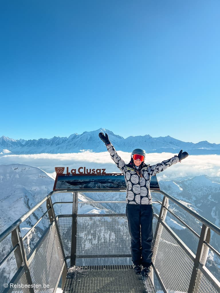 Skiën en avontuur in La Clusaz en Le Grand-Bornand in Frankrijk: Col de Balme viewpoint
