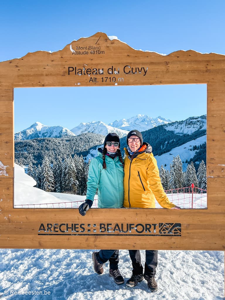 Arêches-Beaufort: uitzicht op de Mont Blanc in Frankrijk