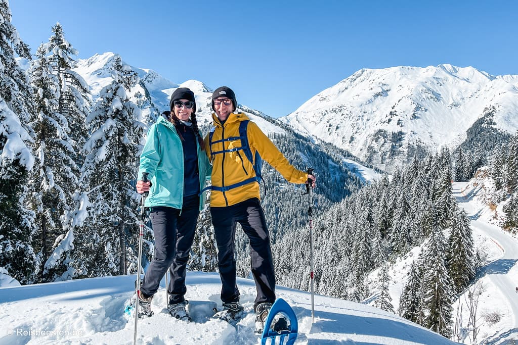 Wandelen met sneeuwschoenen bij het Plateau du Cuvy