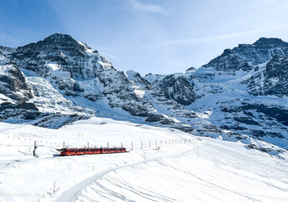 Winter in Interlaken, Zwitserland; leuke dingen om te doen:: Trein reizen in Jungfrau regio
