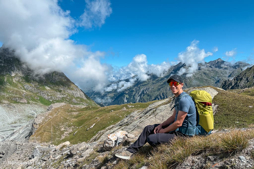 Micro-avontuur in Val de Bagnes in Zwitserland: wandelen, fietsen & kamperen : hike van Cabane Brunet via Panossiere naar Fionnay