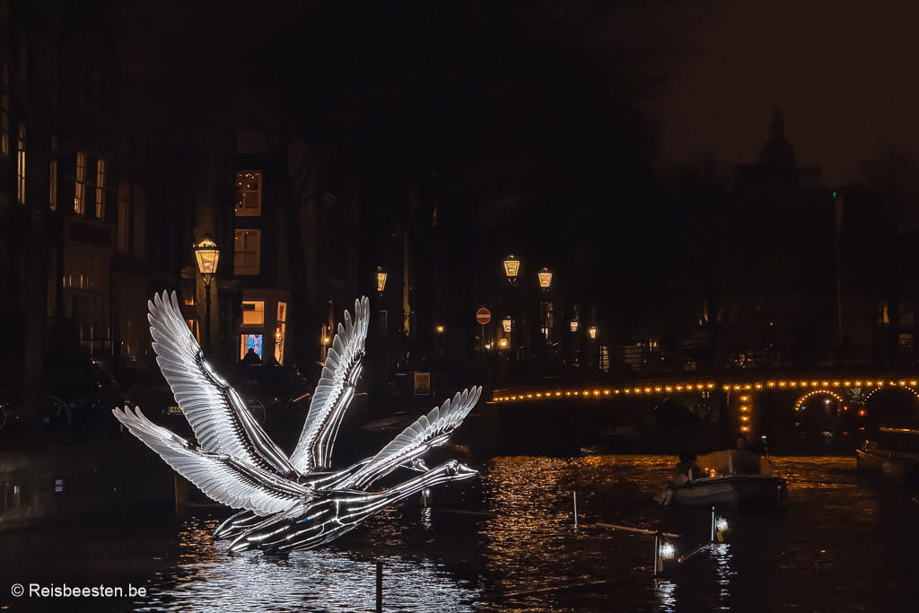 Culturele citytrip Amsterdam Nederland: musea & restauranttips: lichtfestival Amsterdam Light Festival