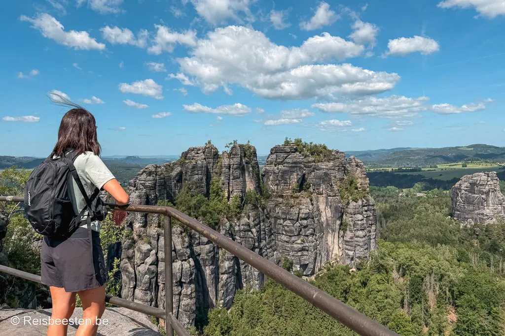 onvergetelijke wandelingen in Saksisch Zwitserland in Duitsland: Schrammsteine viewpoint